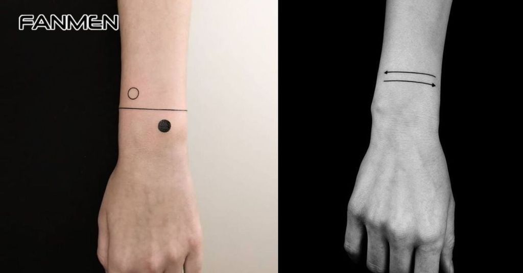 Hình xăm cổ tay đơn giản cho nam