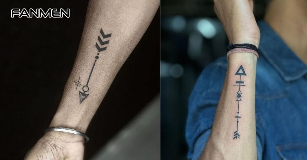 Hình xăm cổ tay đơn giản cho nam