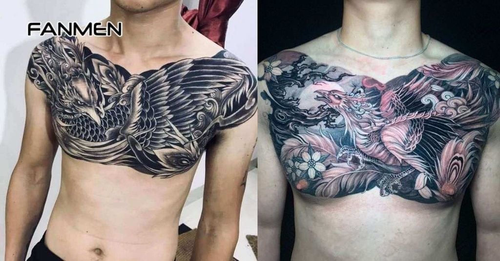 Hình xăm ở ngực cho nam về động vật