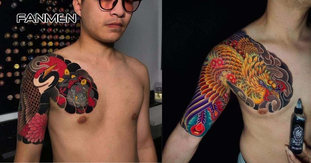 Hình xăm ở ngực cho nam về động vật