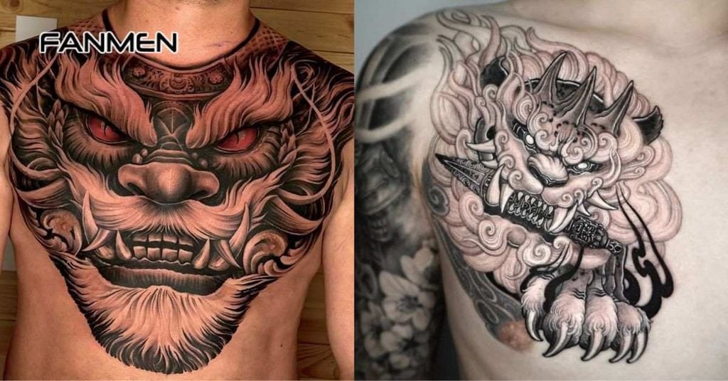 Hình xăm ở ngực cho nam về động vật