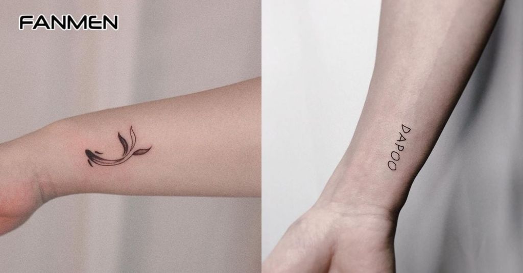 Hình xăm nhỏ ở cổ tay nam