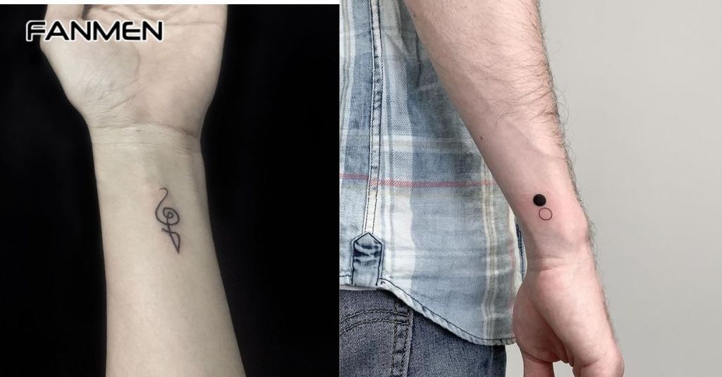 Hình xăm nhỏ ở cổ tay nam