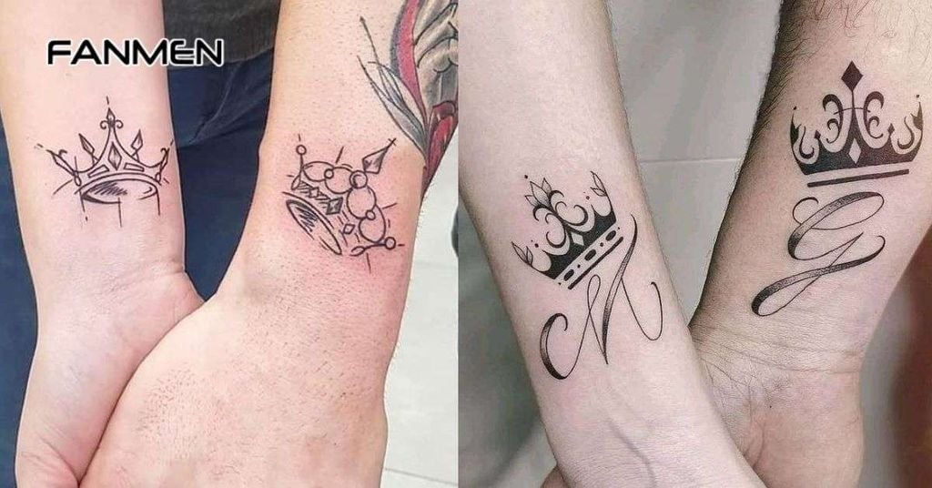 Hình xăm vương miện nam đơn giản