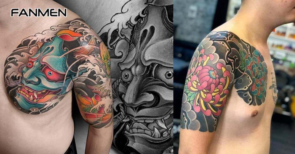 Hình xăm vai nam phong cách Nhật cổ 4