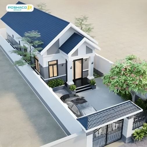 Mẫu 5: Nhà mái thái phong cách tối giản