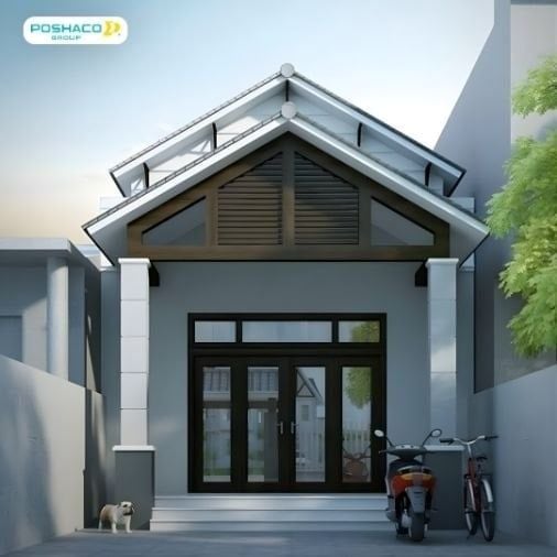Mẫu 5: Nhà mái thái phong cách tối giản