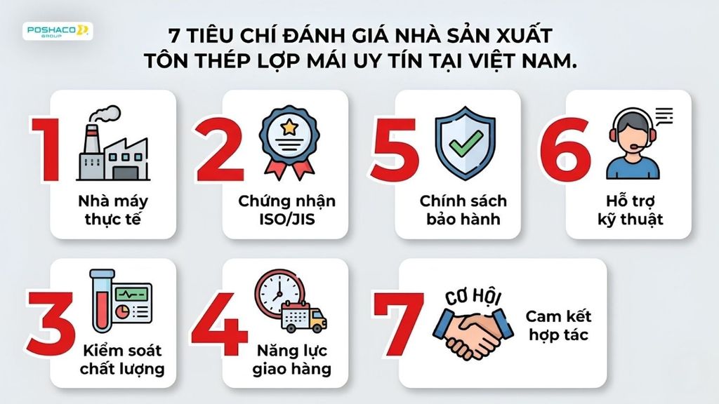 7 Tiêu Chí Đánh Giá Công Ty Sản Xuất Tôn Uy Tín