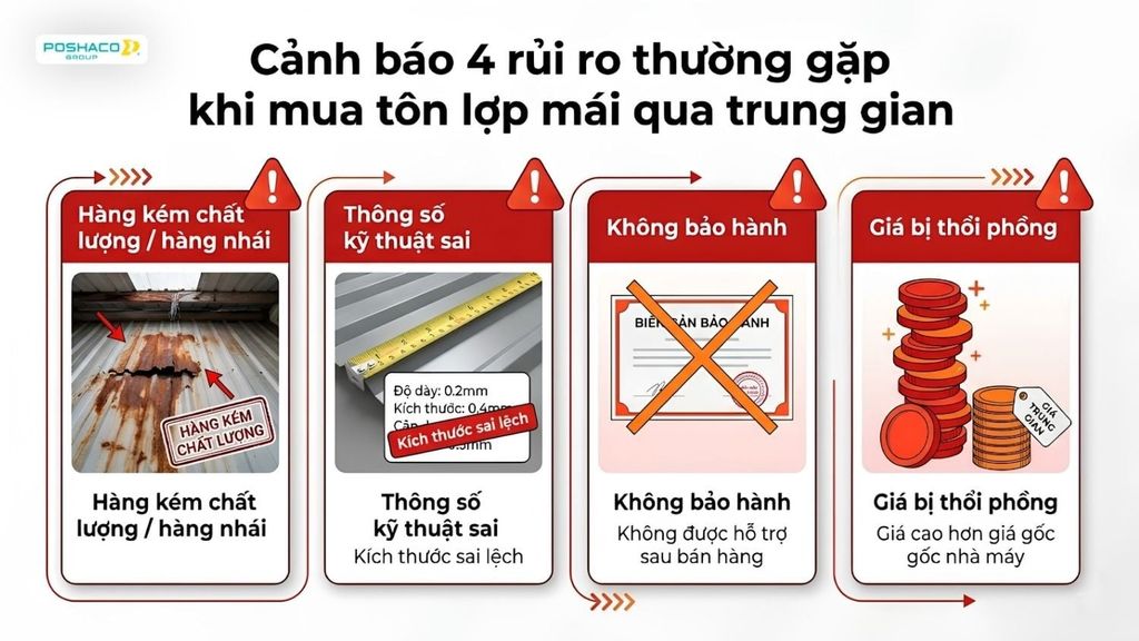 Rủi Ro Khi Mua Tôn Qua Nhiều Tầng Trung Gian