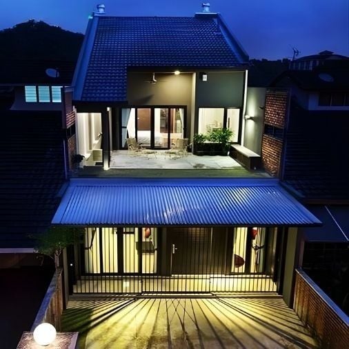 Mái tôn hai mái giật cấp