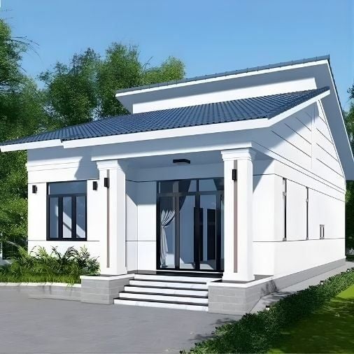 Mái tôn lệch - Mái xéo