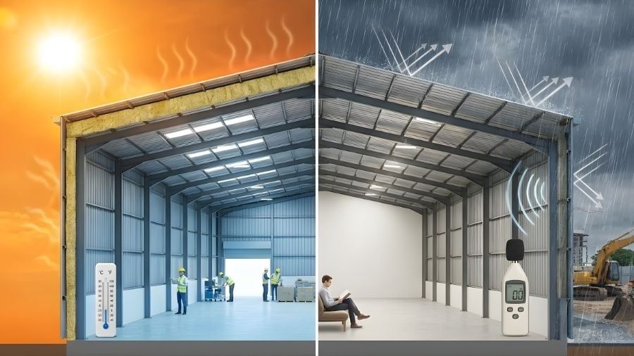 Khả năng cách nhiệt – cách âm của công trình công nghiệp