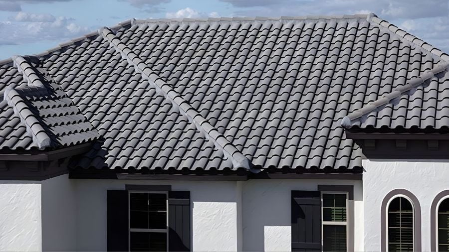 Mẫu mái tôn giả ngói