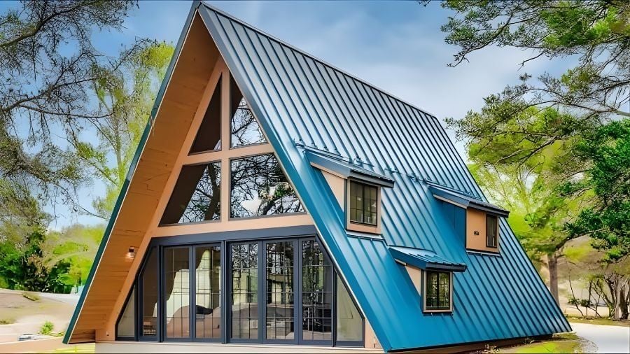 Mái tôn chóp tam giác