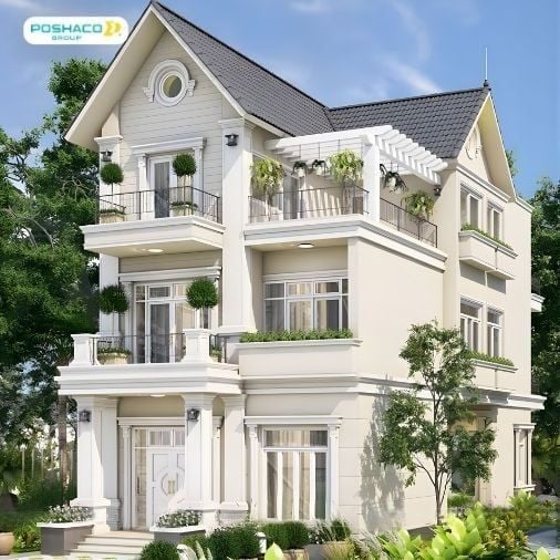 Mẫu 9: Nhà mái thái sân vườn