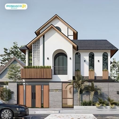 Nhà mái thái kết hợp mái phụ