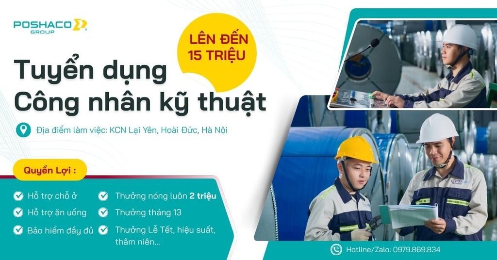 tuyển dụng công nhân kỹ thuật