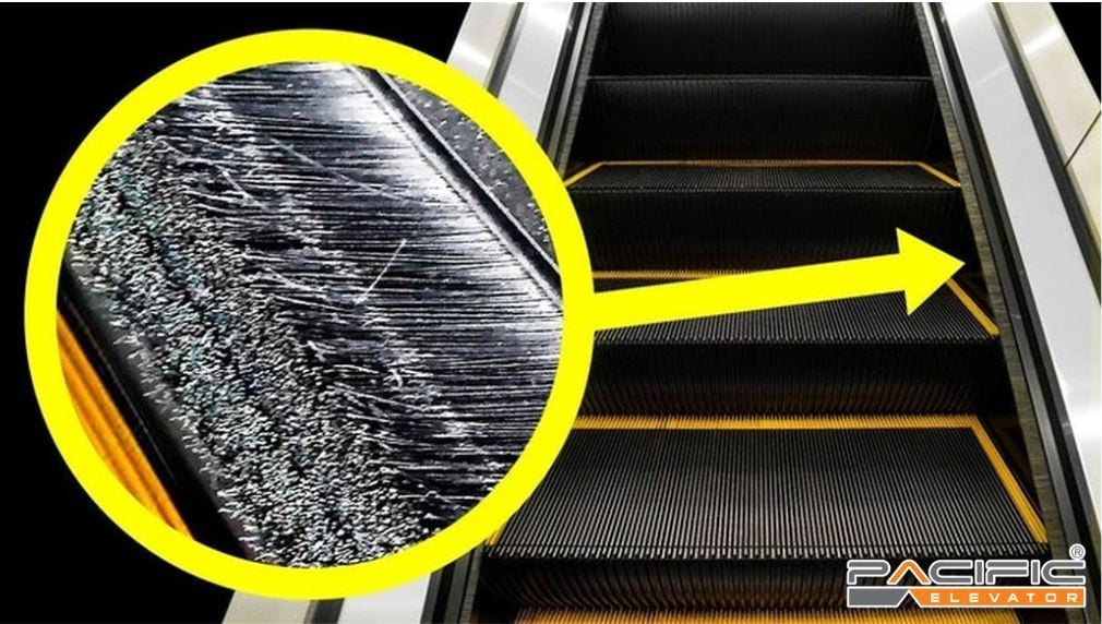 không đứng sát vạch vàng khi đi thang cuốn