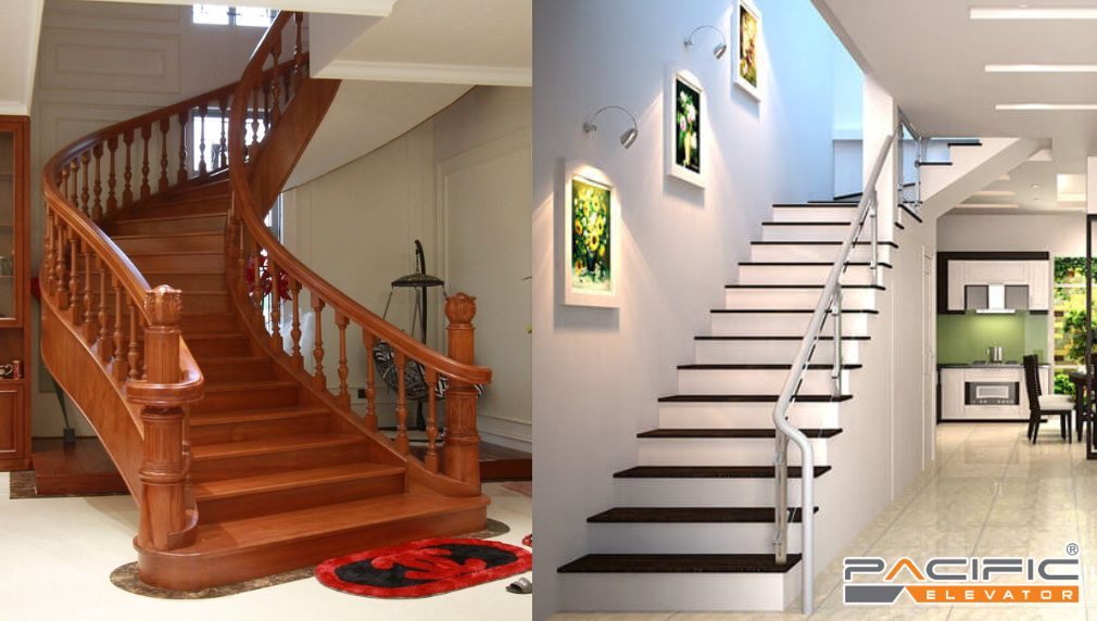 thang ghế stairlft lắp đặt trên đa dạng các loại cầu thang khác nhau