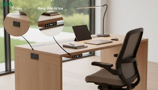 bàn làm việc kểt hợp công nghệ