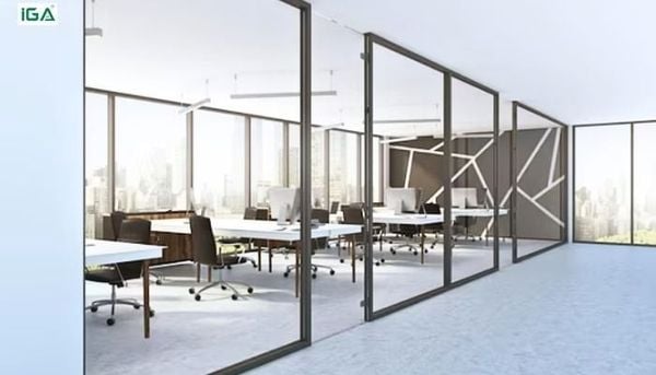 bình phong di động kính