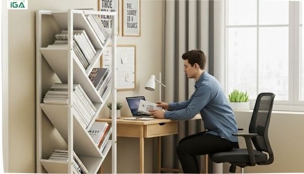 kệ sách phòng làm việc