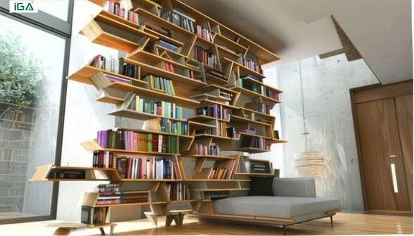 vị trí tối kỵ khi trang trí kệ sách