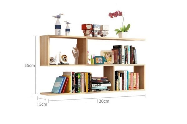 Kích thước kệ sách khi treo tường