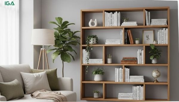 cách bày trí kệ sách