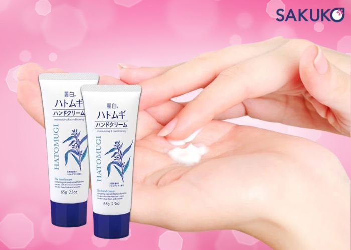 Kết cấu và mùi hương kem dưỡng da tay Hatomugi