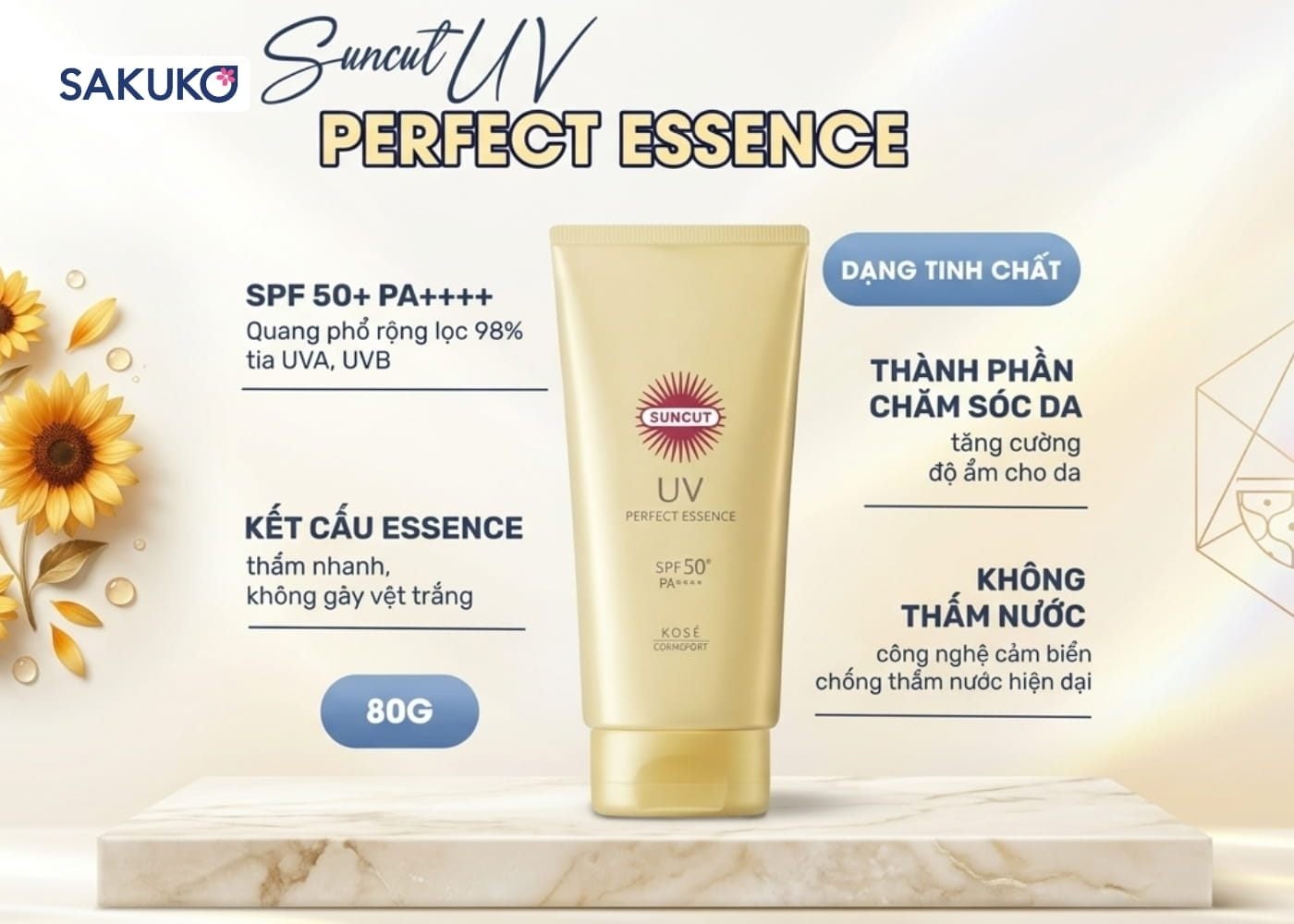 Tinh chất chống nắng Suncut UV Perfect Essence 80g