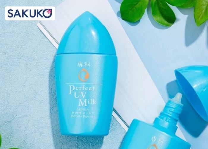 Sữa chống nắng Senka Perfect UV Milk là dòng bán chạy nhất của thương hiệu