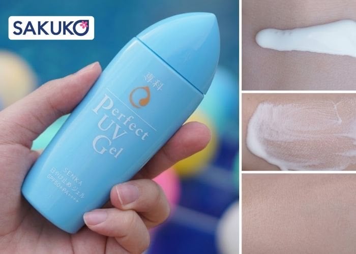 Senka Perfect UV Gel kết cấu mỏng mịn phù hợp cho ngày hè oi bức