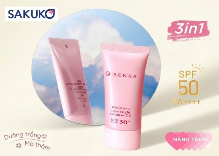 Senka Perfect UV Essence chống nắng và nâng tone da nhẹ nhàng