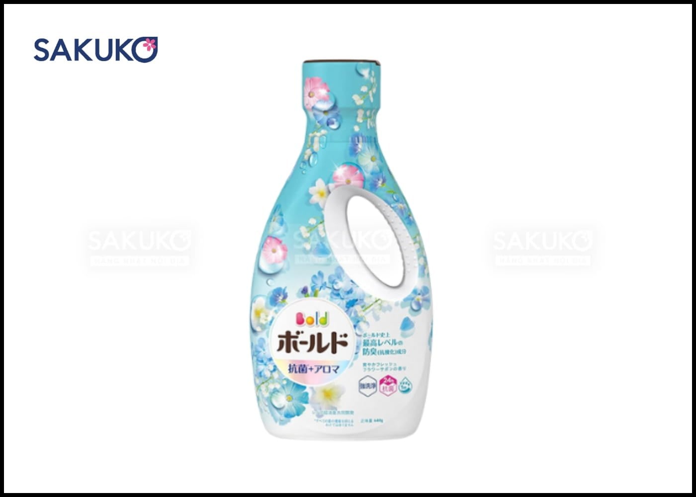 P&G - Nước giặt 2 trong 1 của nhật của Nhật làm mềm vải hương hoa xanh (Chai 640g)