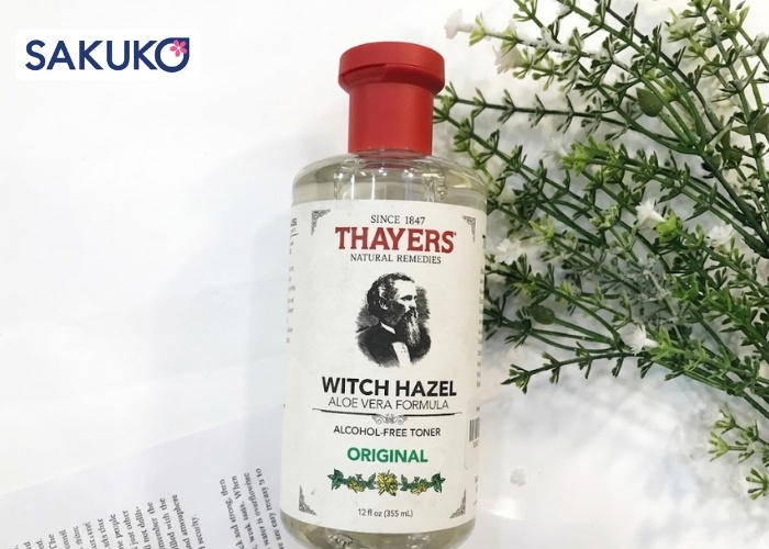 Nước hoa hồng không cồn Thayers Witch Hazel hỗ trợ kiềm dầu trên da
