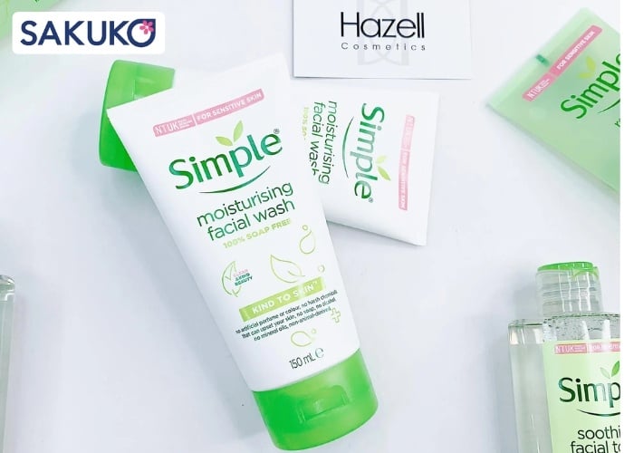 Simple Kind to Skin Moisturising Facial Wash phù hợp cho người mới bắt đầu skincare