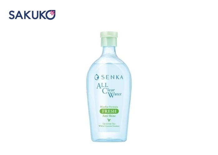 Nước tẩy trang Senka All Clear Water Micellar Formula Anti Shine hỗ trợ kiềm dầu trên da
