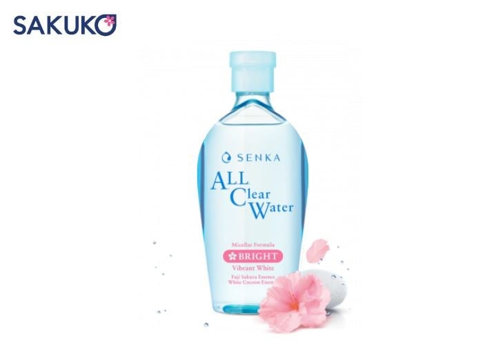 Nước tẩy trang Senka All Clear Water Micellar Formula Bright hỗ trợ làm sáng da