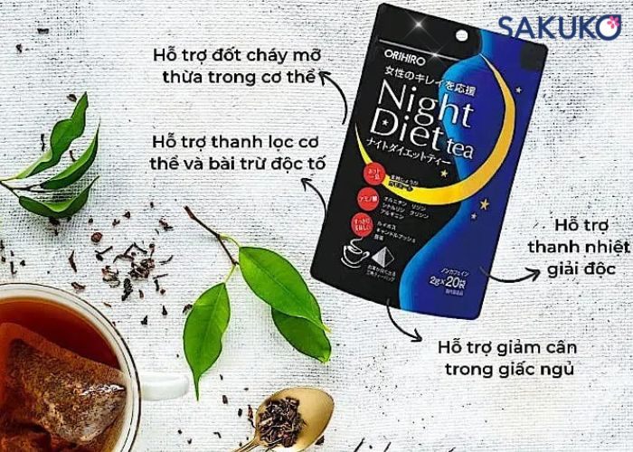 Công dụng trà giảm cân Orihiro Night Diet Tea mang lại cho người dùng