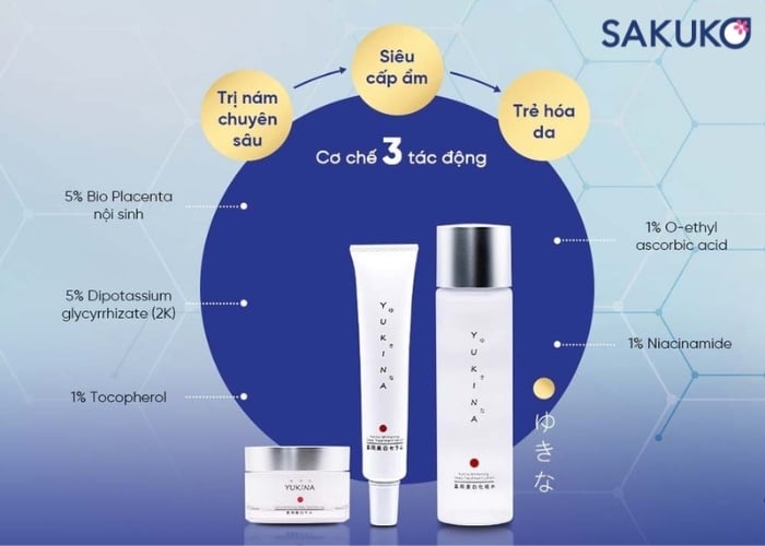 Kem dưỡng Yukina trị nám trắng da