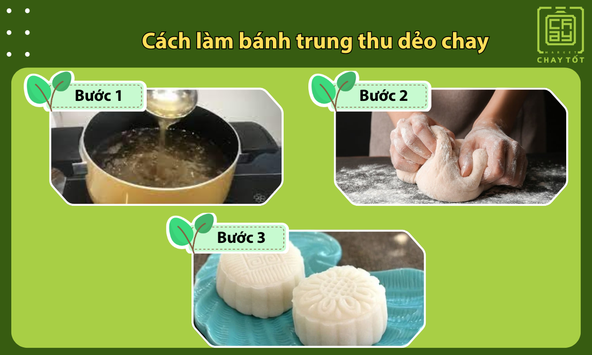Cách làm bánh Trung thu dẻo chay thanh đạm