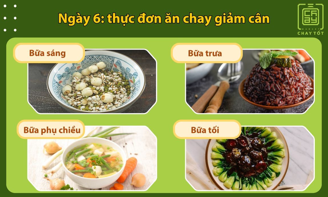 Ngày 6 thực đơn chay giảm cân ngon đủ dinh dưỡng