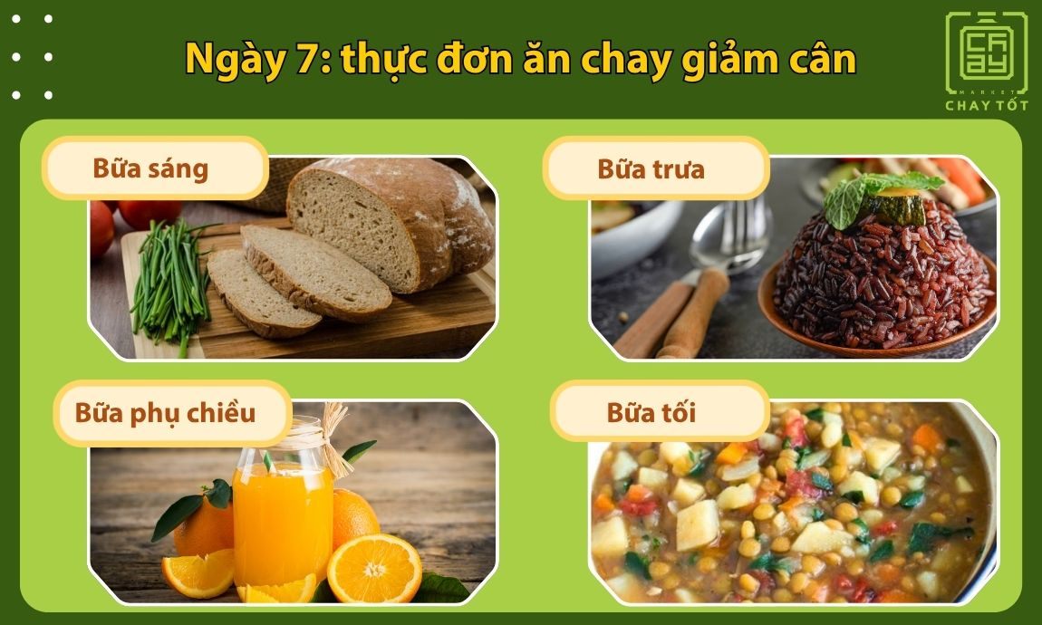 Ngày 6 thực đơn chay cho người giảm cân hiệu quả
