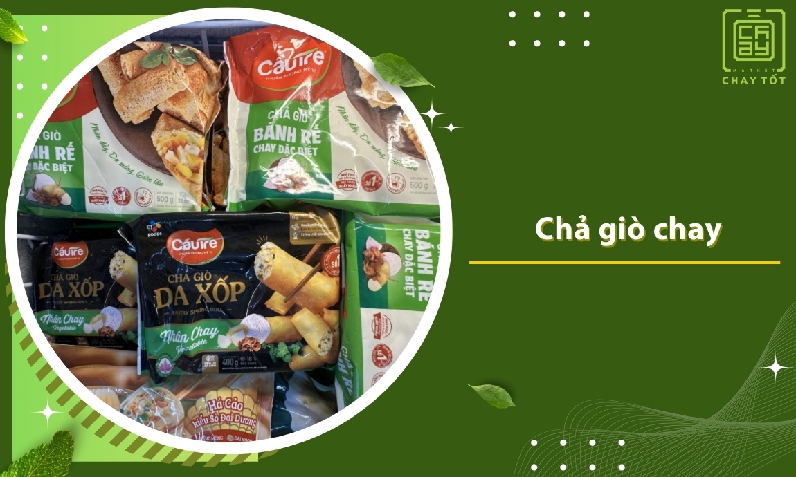 Tặng quà chả giò chay chế biến sẵn