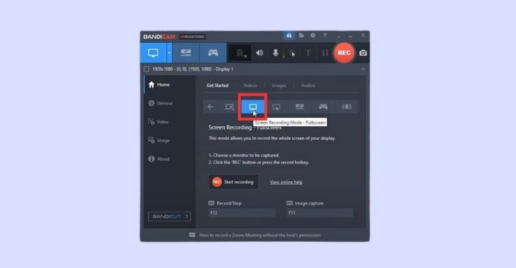 quay màn hình máy tính bằng Bandicam