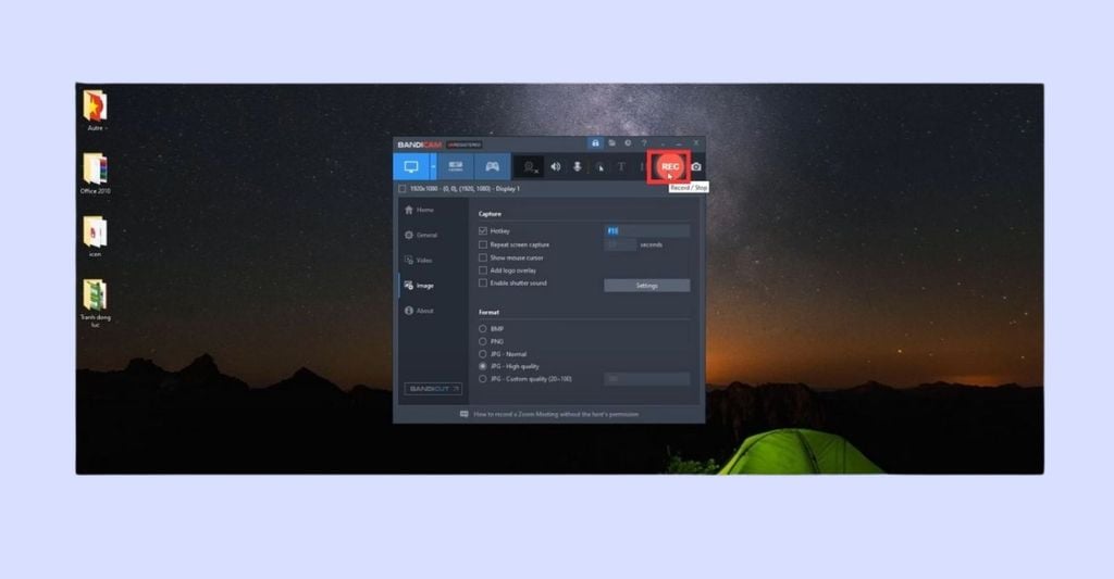 cách quay màn hình máy tính bằng Bandicam