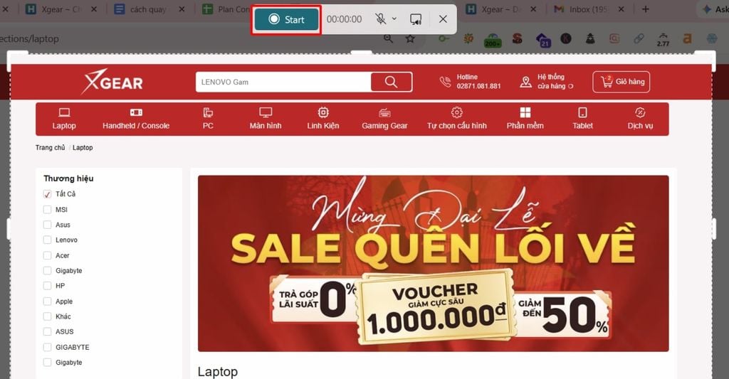 cách quay màn hình máy tính bằng Snipping Tool