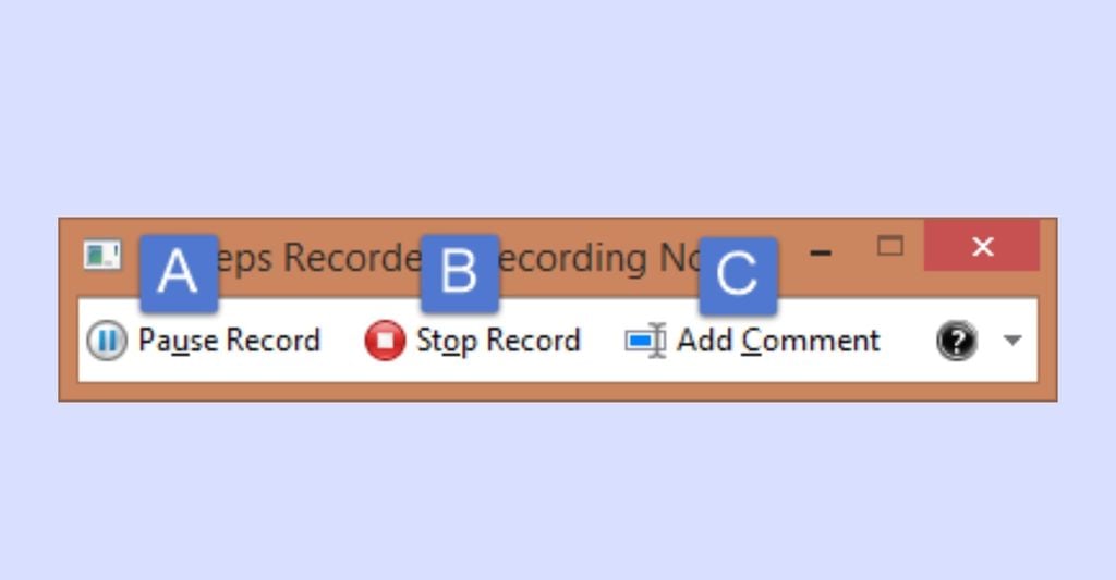 thêm bình luận khi ghi lại thao tác màn hình Win 7/8 bằng Steps Recorder