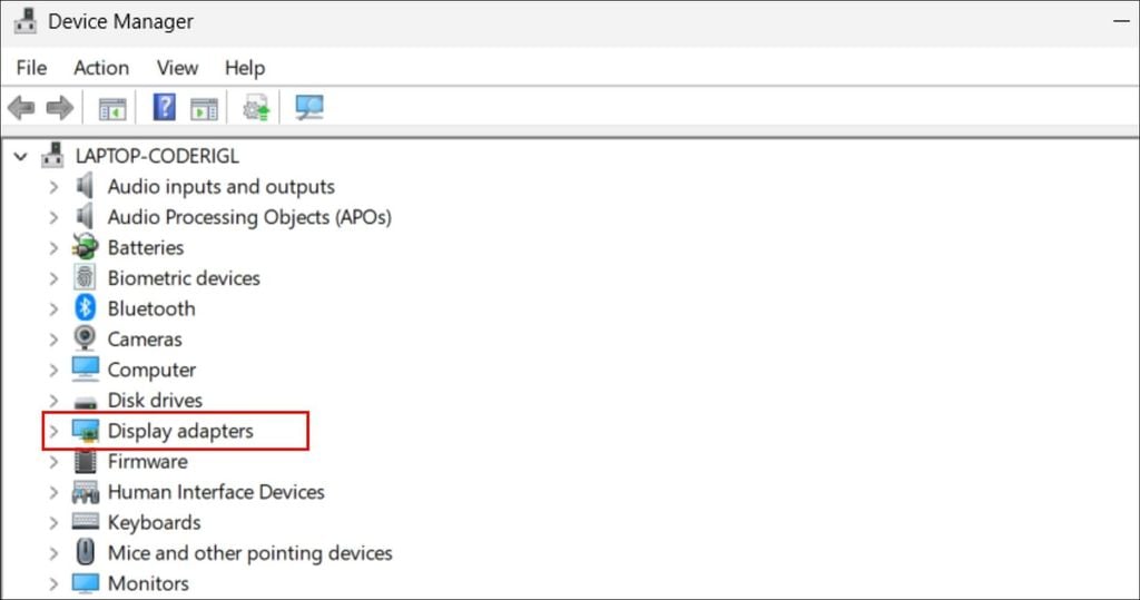 cách nhận biết laptop có card rời bằng Device Manager